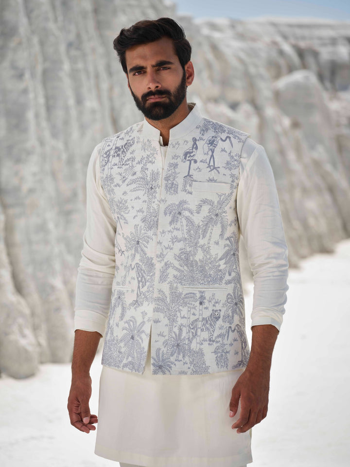 Wild Serenade - Ivory Bundi Jacket Set