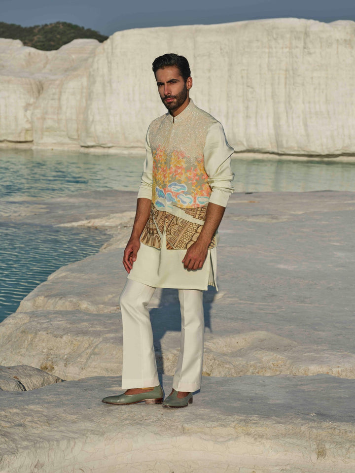 Sunset Mosaic - Light Green Bundi Jacket Set