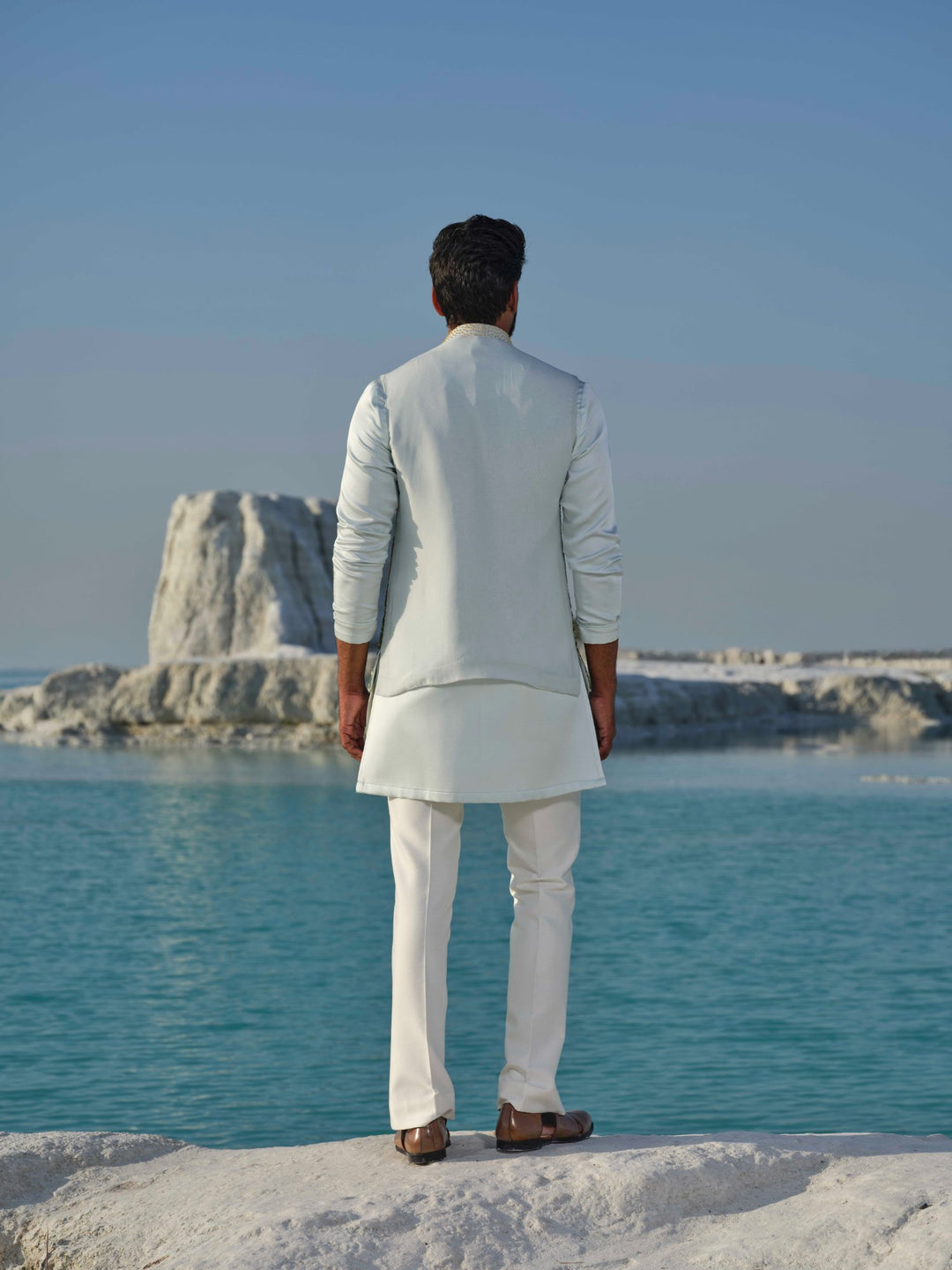 Oasis mirage - Sea Green Bundi Jacket set