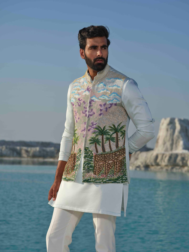 Oasis mirage - Sea Green Bundi Jacket set