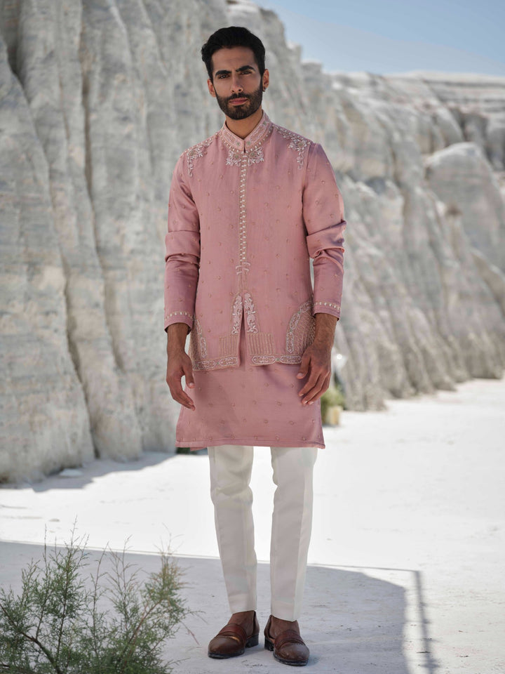 Blush Majesty - Dusty Pink Bundi Jacket Set