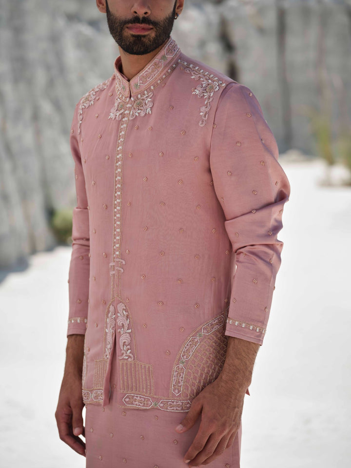 Blush Majesty - Dusty Pink Bundi Jacket Set