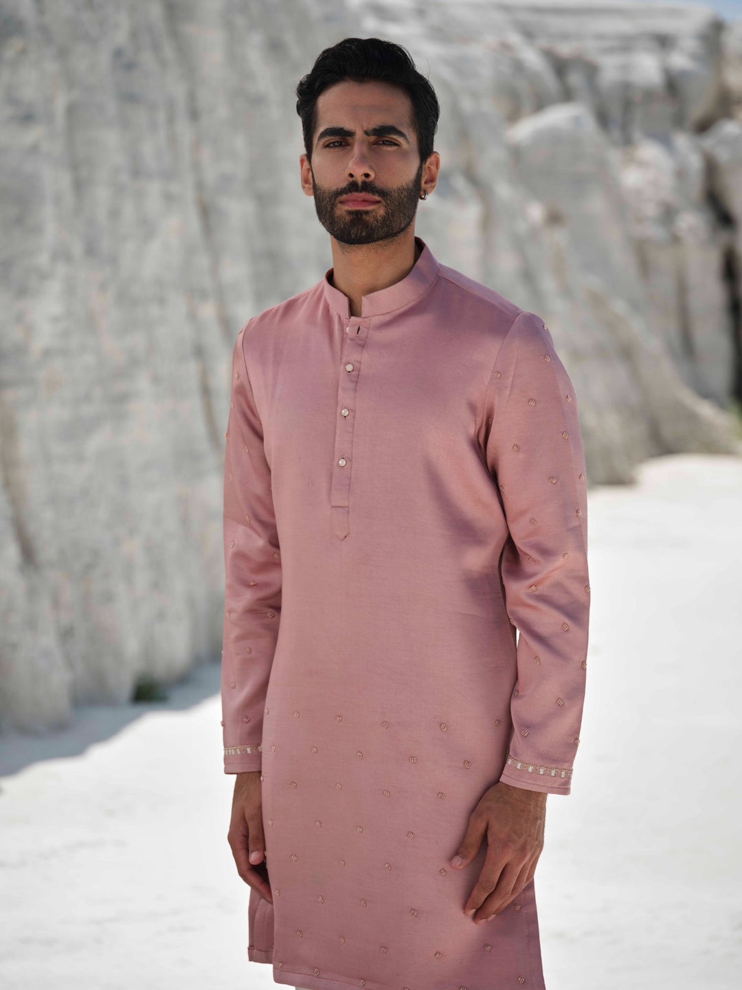 Blush Majesty - Dusty Pink Bundi Jacket Set