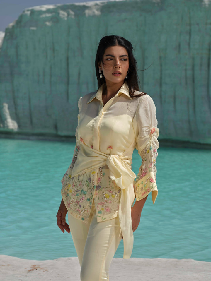 Solara-  Yellow Tie-Up Co-ord