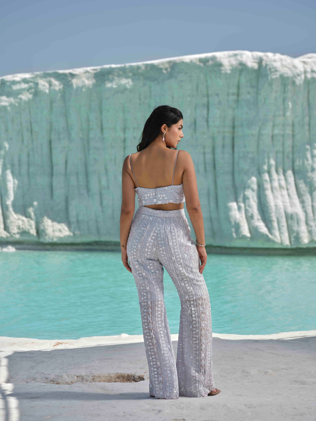 Lustra - Sequin And Thread Embroidered Coord