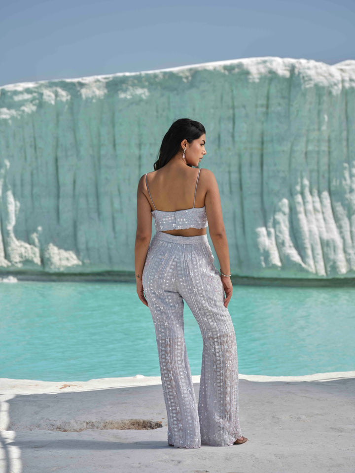 Lustra - Sequin And Thread Embroidered Coord