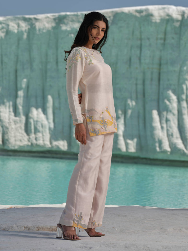 Sahara- Blush Pink Embroidered Co-ord