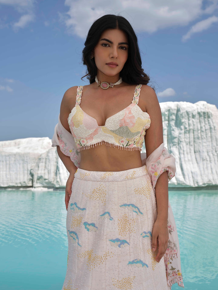 Aveline - Light Pink Embroidered Lehenga Set