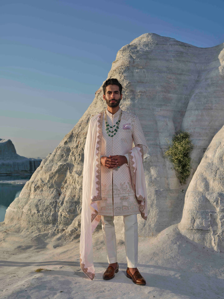 Imperial - Ivory Embroidered Sherwani