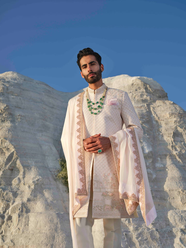 Imperial - Ivory Embroidered Sherwani