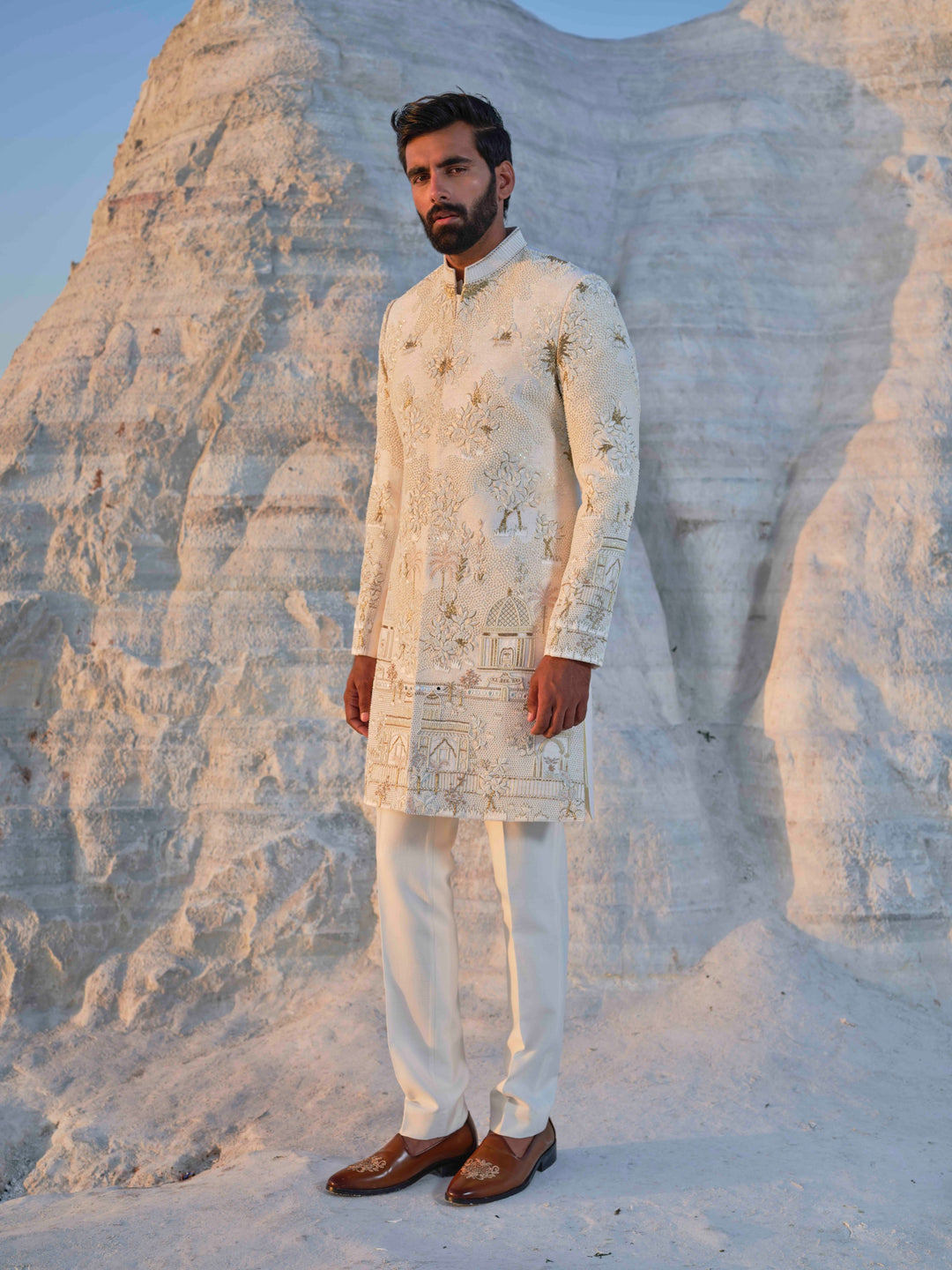Imperial - Ivory Embroidered Sherwani