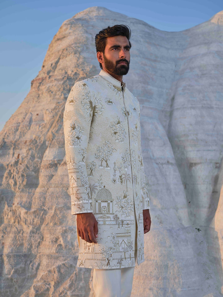 Imperial - Ivory Embroidered Sherwani