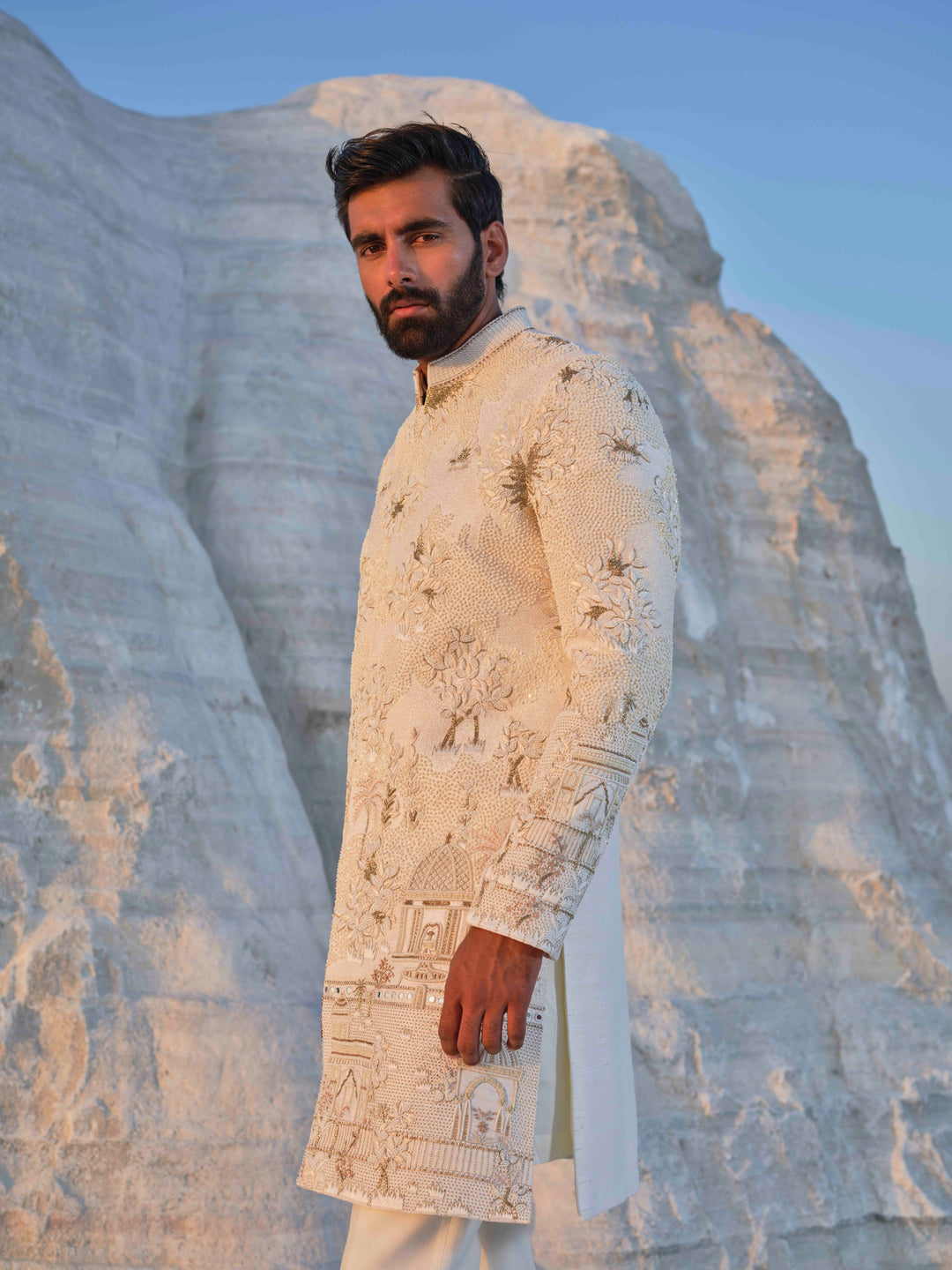 Imperial - Ivory Embroidered Sherwani