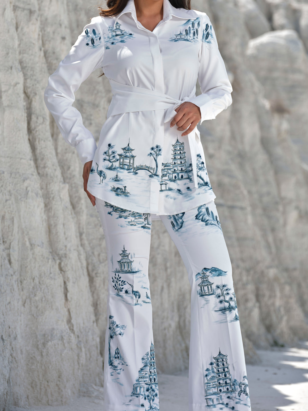 Ukiyo - Hand painted Tie Shirt