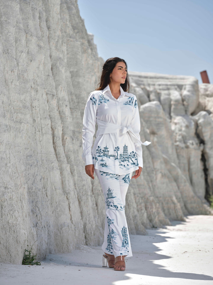 Ukiyo - Hand painted Tie Shirt