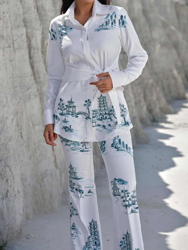 Ukiyo - Hand painted Tie Shirt