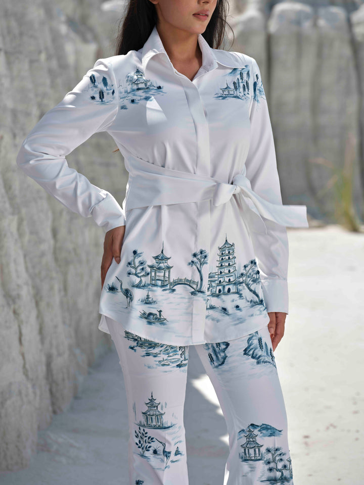 Ukiyo - Hand painted Tie Shirt