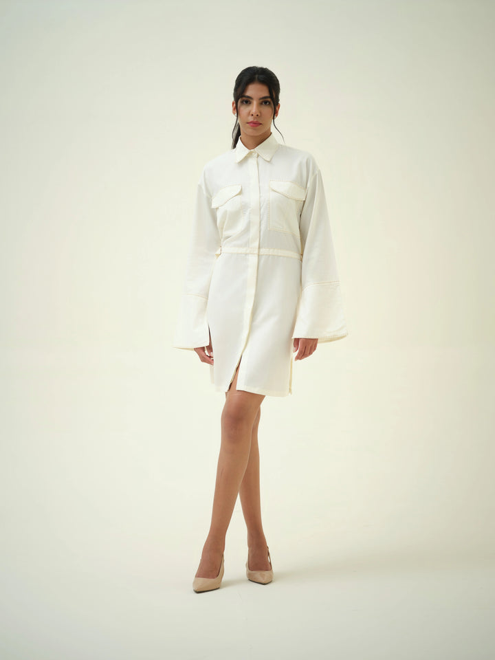 Élan - Butter Cream Shirt Dress