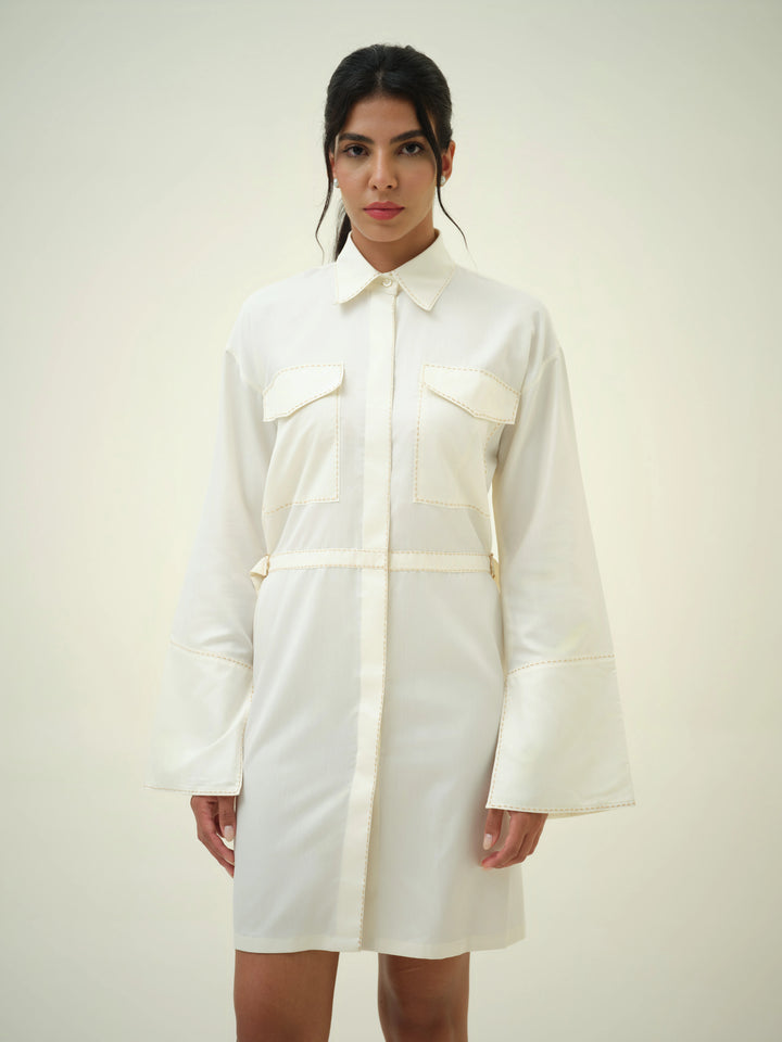 Élan - Butter Cream Shirt Dress