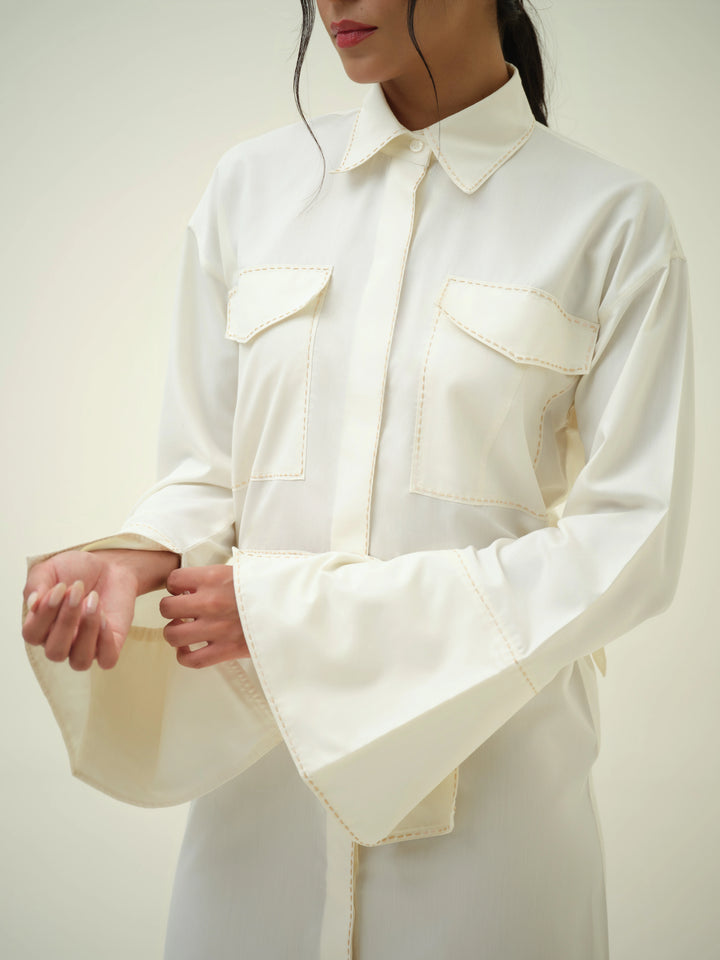 Élan - Butter Cream Shirt Dress