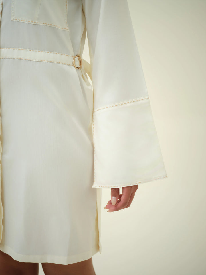 Élan - Butter Cream Shirt Dress