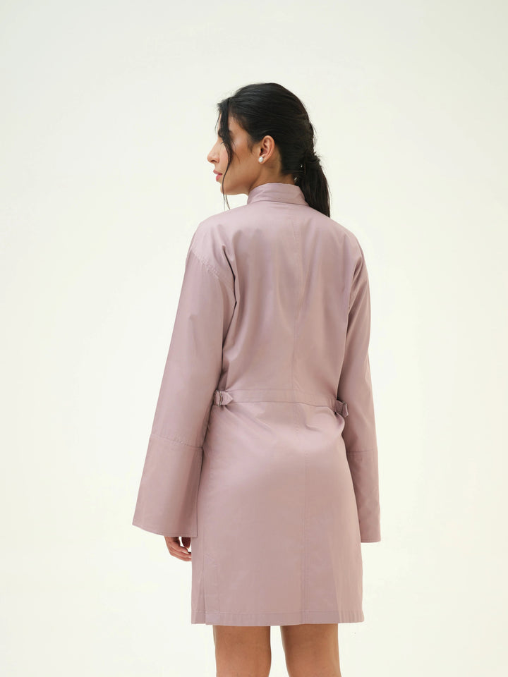 Celéste - Mauve Metal String Shirt Dress