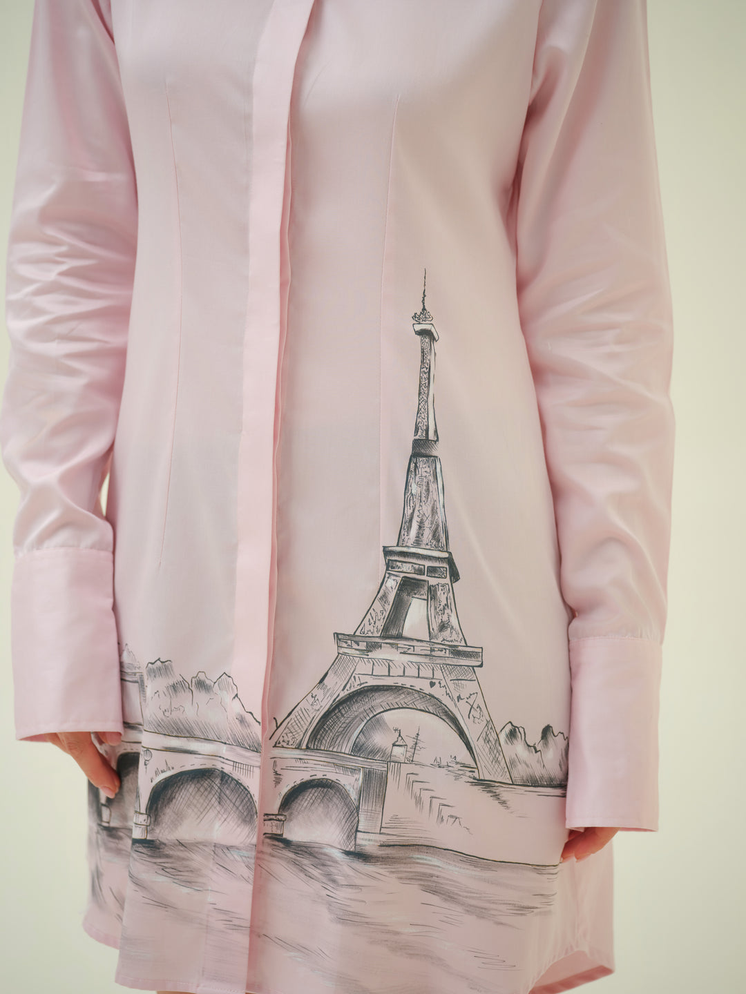 Paris - Pink Shirt Dress