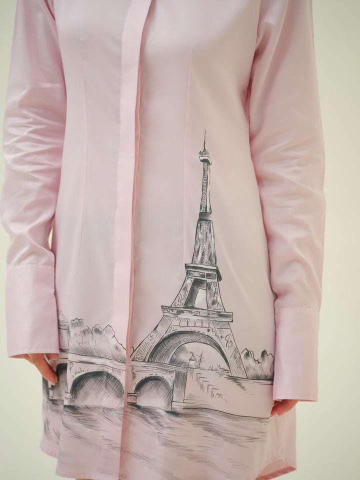 Paris - Pink Shirt Dress