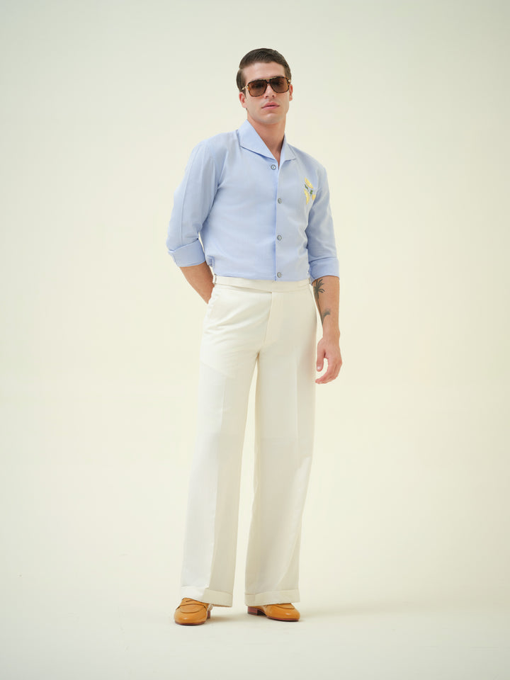 Lemon - Blue Embroidered Shirt
