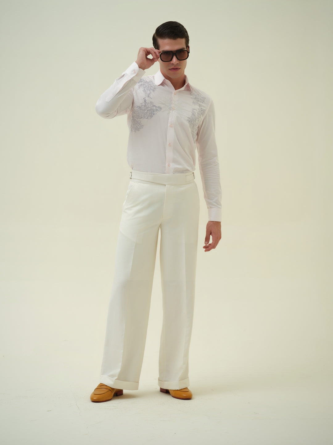 Abstract - Pink Embroidered Shirt