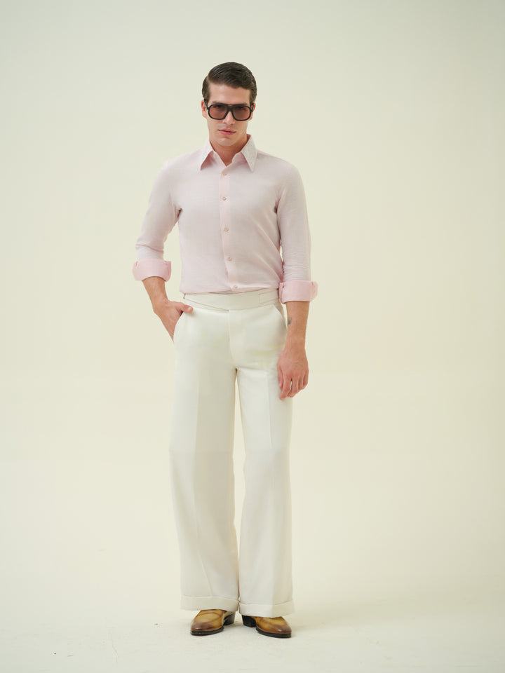 Floral Collar - Pink Shirt