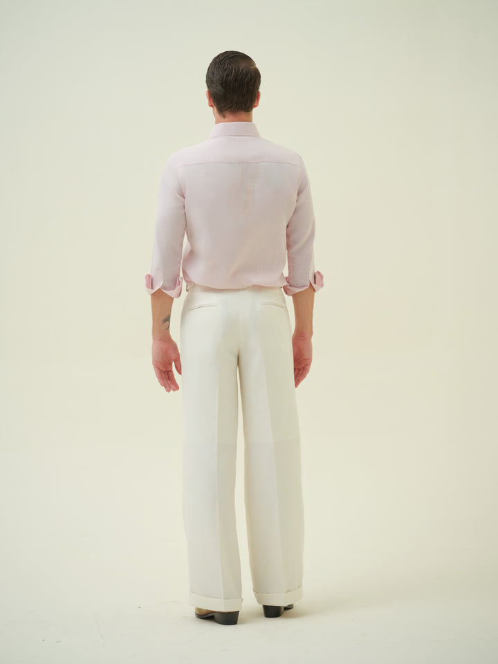 Floral Collar - Pink Shirt