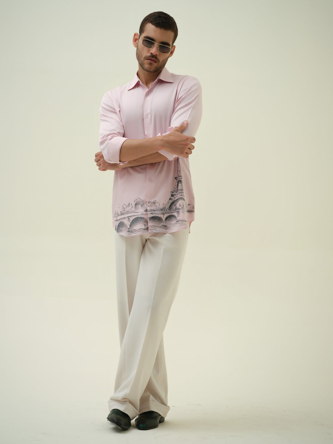 Eiffel - Pink Hand Painted Shirt