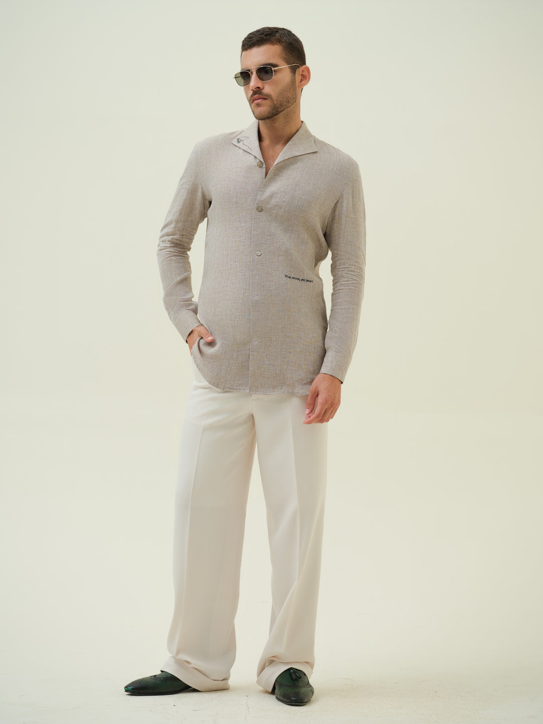 Caballo Amor - Beige Embroidered Shirt