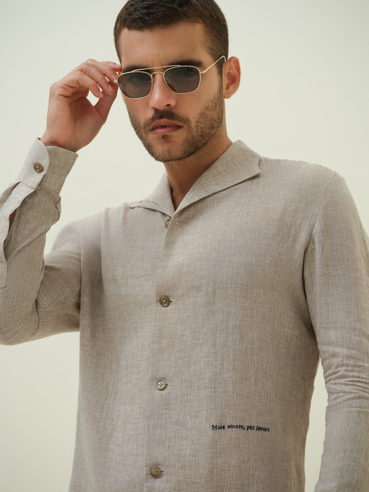 Caballo Amor - Beige Embroidered Shirt