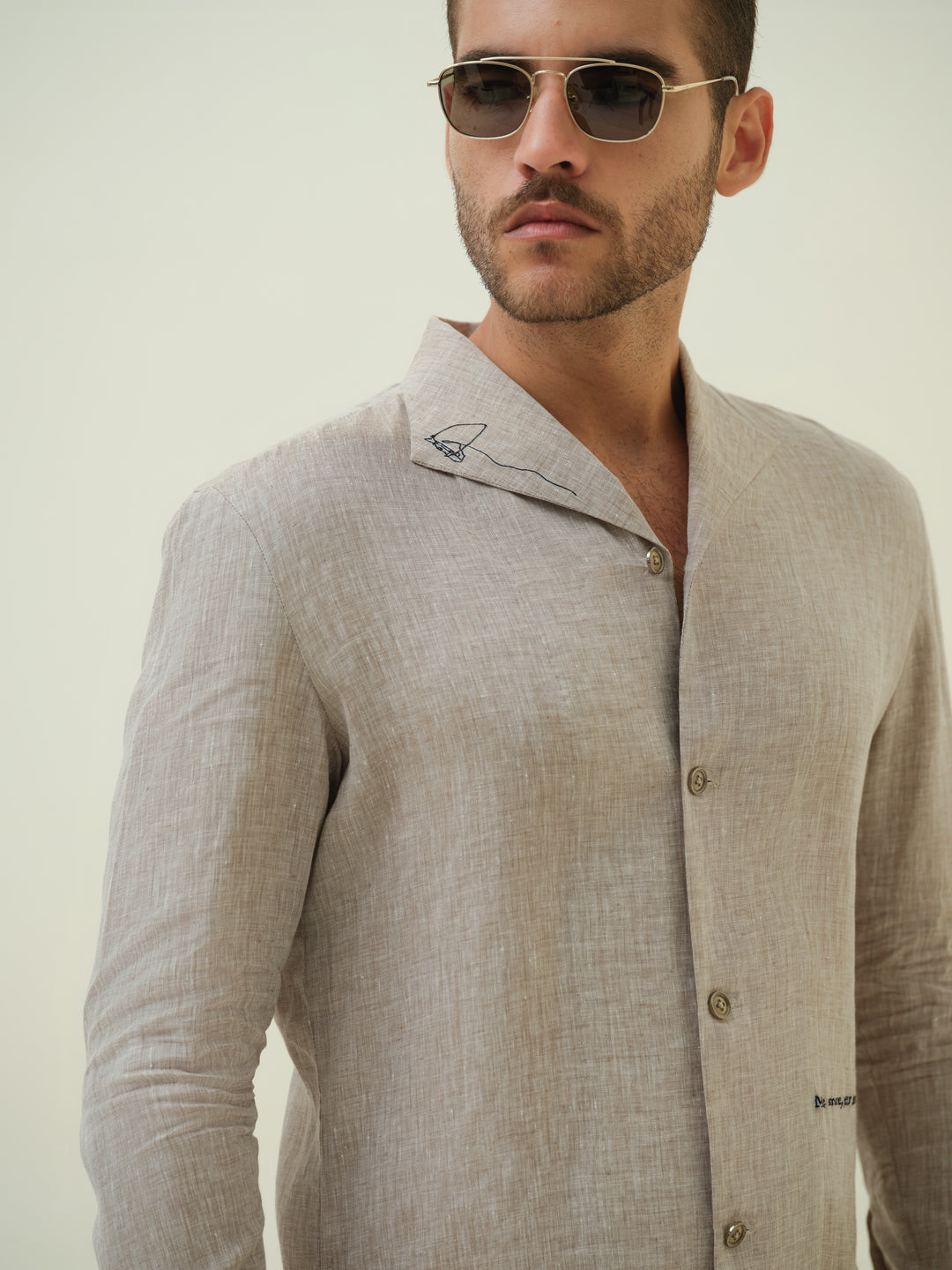 Caballo Amor - Beige Embroidered Shirt