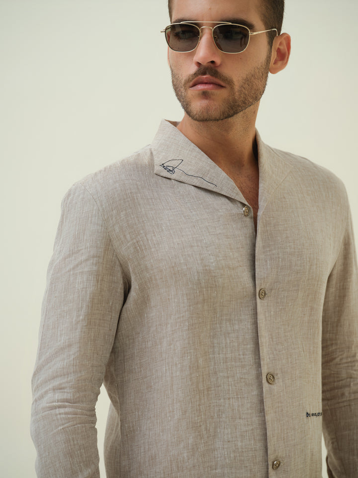 Caballo Amor - Beige Embroidered Shirt