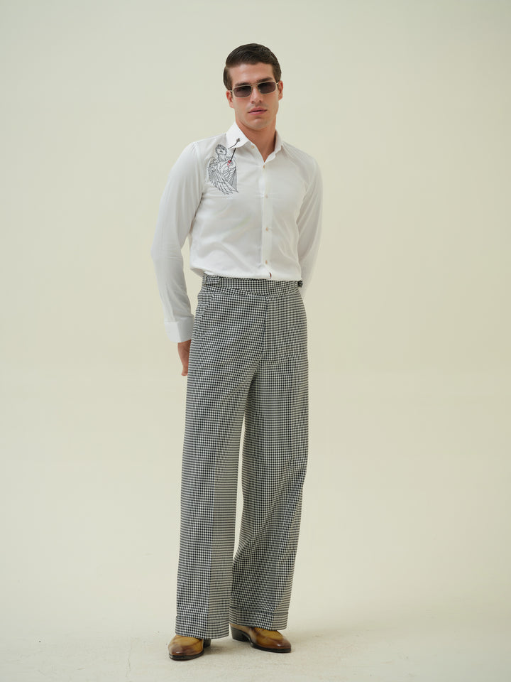 Wounded Angel - White Embroidered Shirt