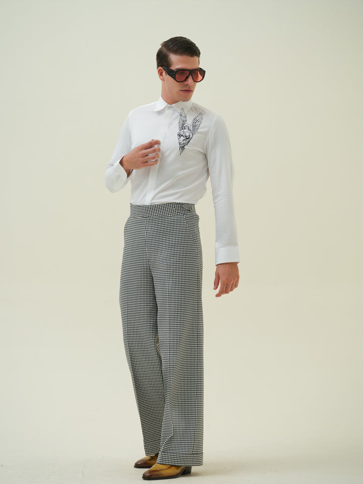 Angel - White Embroidered Shirt