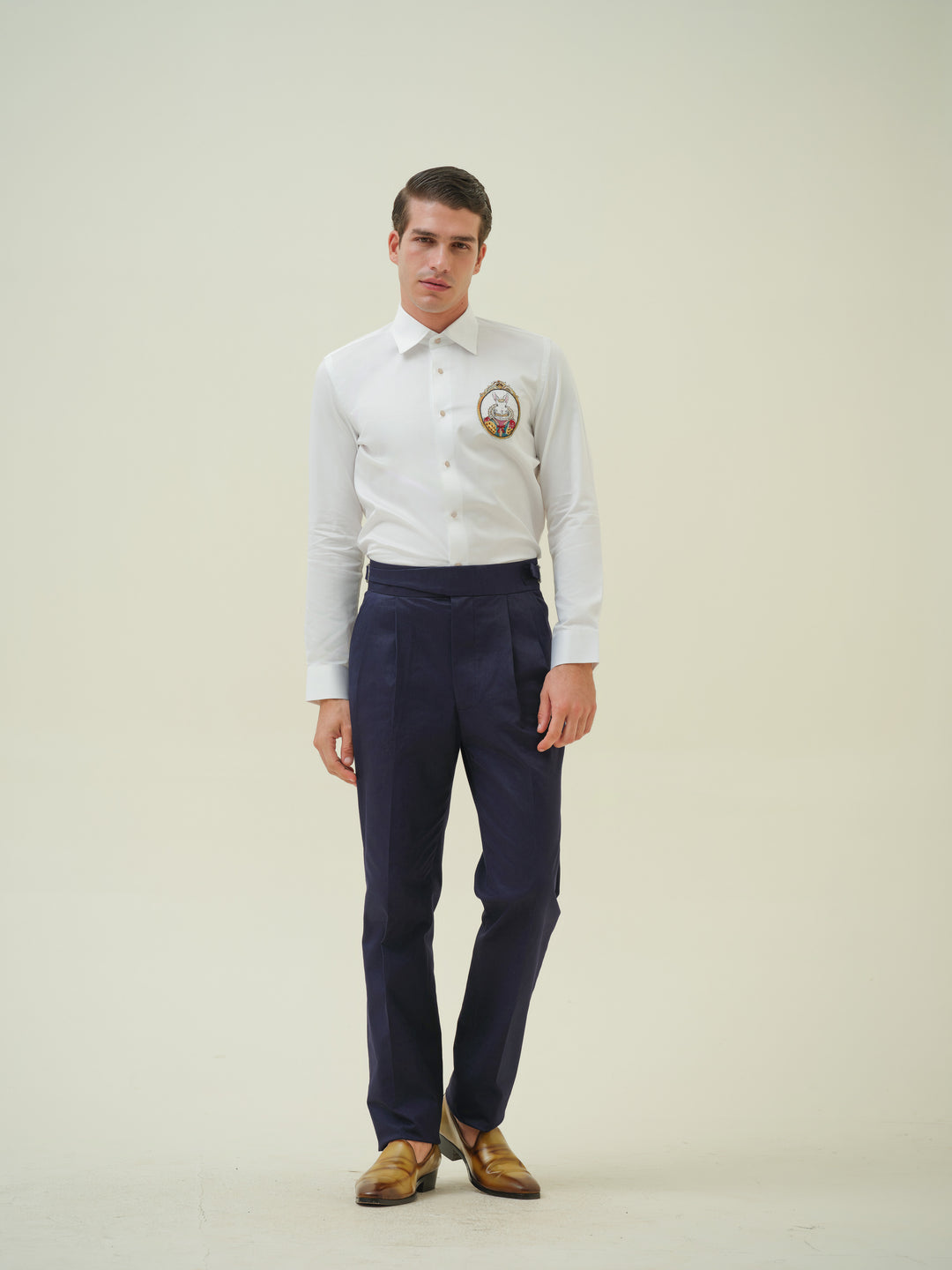 Bunny - White Hand Embroidered Shirt