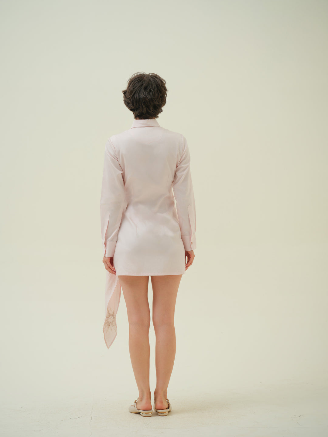 Lazo - Pink Abstract Threadwork Dress