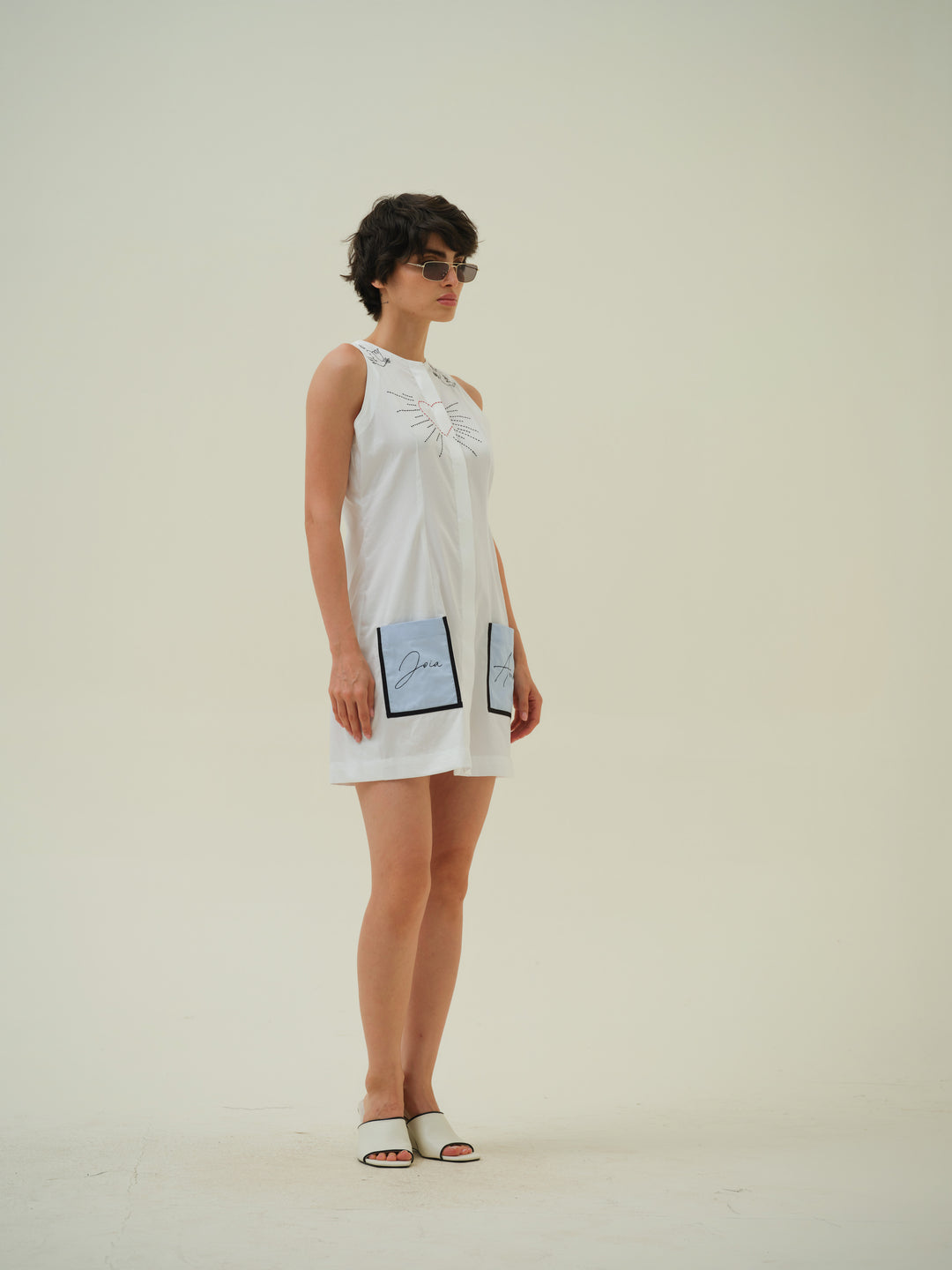 Joia - White Hand Embroidered Dress