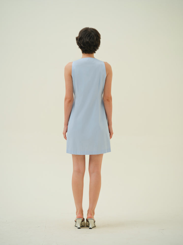 Verve - Blue Embroidered Dress