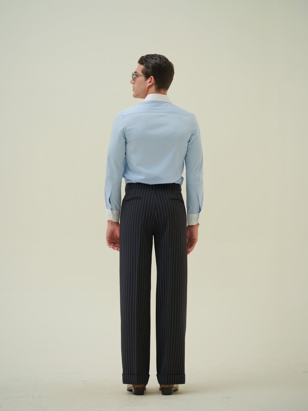 Flower - Blue Embroidered Shirt