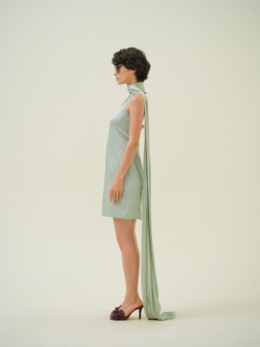 Menta - One-Shoulder Wrap Dress