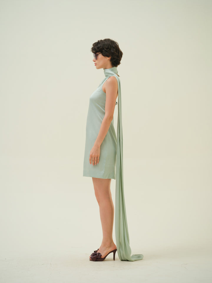 Menta - One-Shoulder Wrap Dress