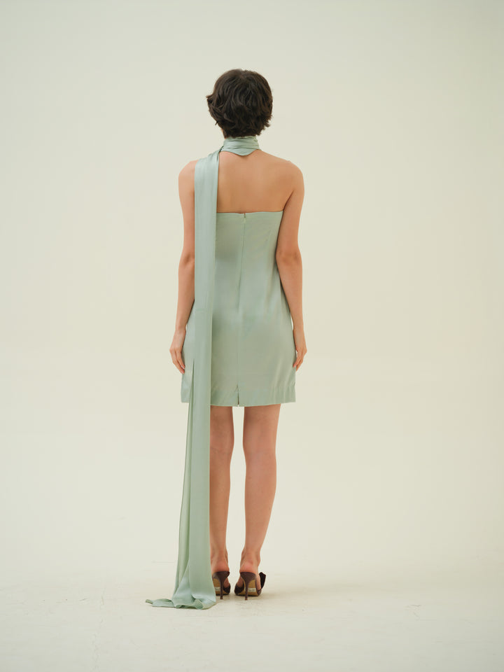 Menta - One-Shoulder Wrap Dress
