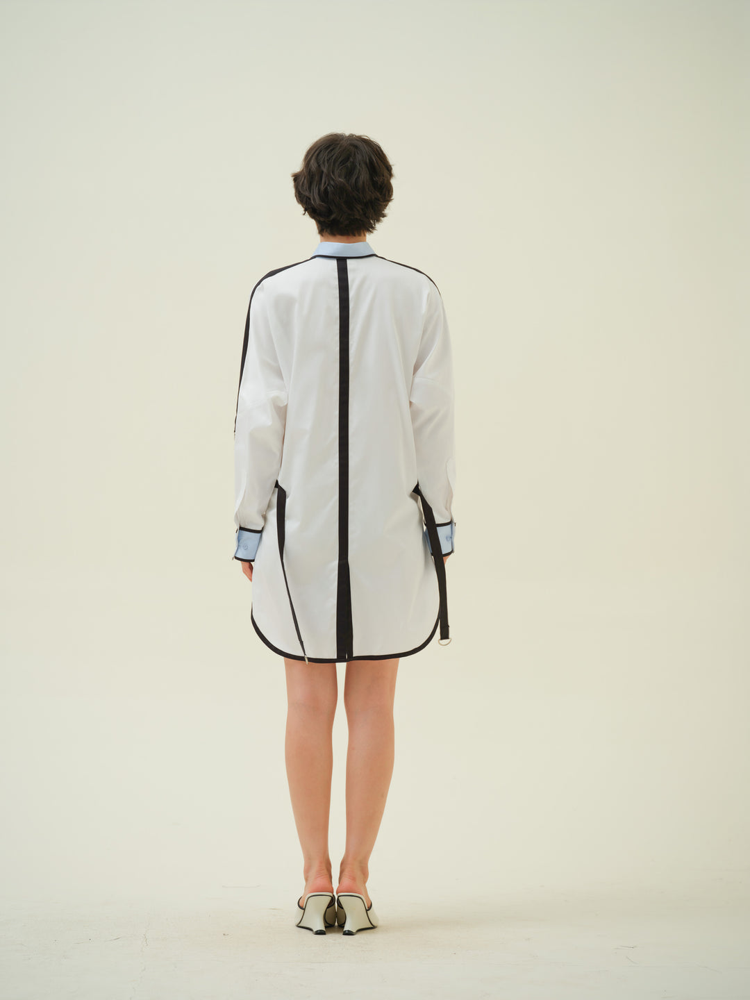 Viper - White Hand Painted Shirt Dress