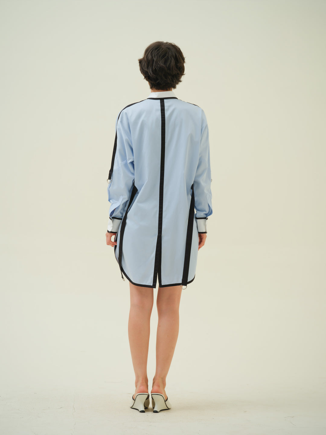 Hive - Blue Hand Painted Shirt Dress