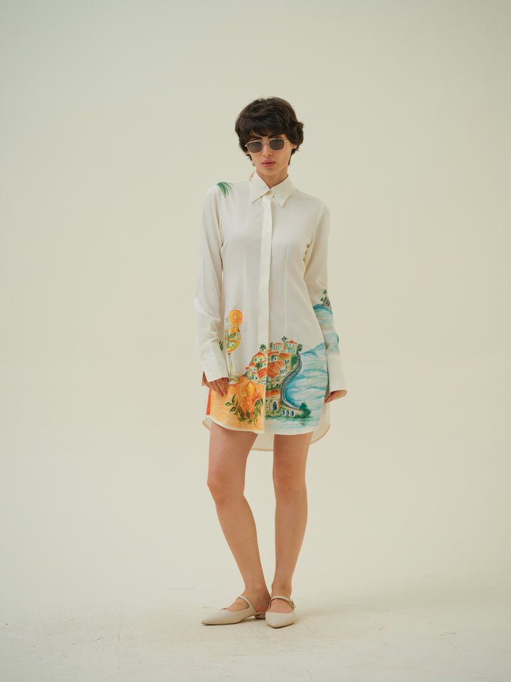 Voyage - Hand Painted Shirt Dress